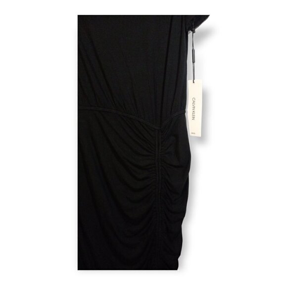 Nwt Calvin Klein Stretch Ruched Tie Pullover Dress Size 6 - Picture 3 of 5